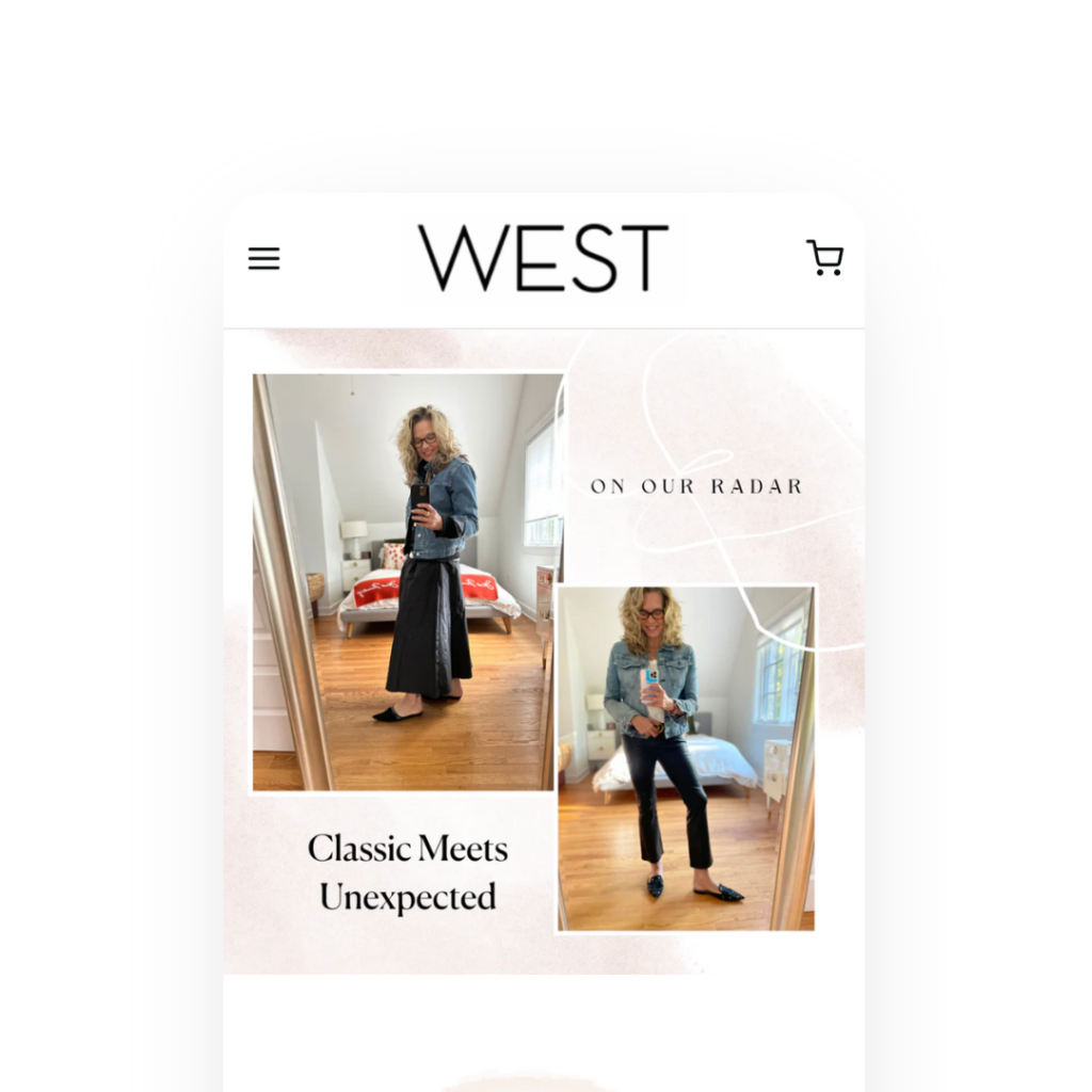 mobile website mockup